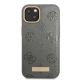 3. Etui Guess Peony Logo Plate MagSafe na iPhone 13 - szare