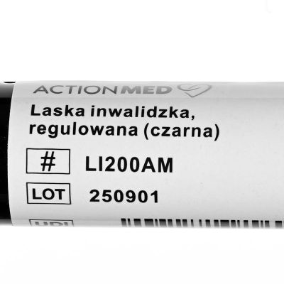 6. Laska inwalidzka, regulowana (czarna)