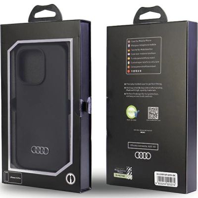 6. Etui Audi Silicone Case na iPhone 14 Pro - czarne