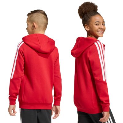 3. Bluza dla dzieci adidas Tiro 26 League Sweat Full Zip Hoodie czerwona KF9101