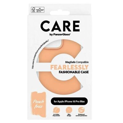 4. Etui CARE by PanzerGlass Fashion Case z MagSafe na iPhone 16 Pro Max - pomarańczowe