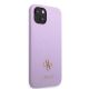 4. Etui Guess Saffiano 4G Small Metal Logo na iPhone 13 mini - purpurowe