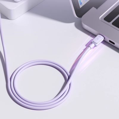 4. Kabel Joyroom Multi-Color Series A14 USB-C / USB-C 100W 1.2 m - fioletowy
