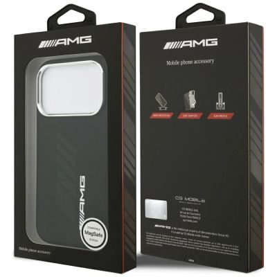 8. Etui AMG Silicone Oversize Rhombs MagSafe na iPhone 17 Pro - czarne