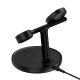 6. Baseus Swan ładowarka indukcyjna (kompatybilna z MagSafe) stojak do iPhone, Apple Watch, AirPods + kabel USB-C 1m czarny (WXTE000101)
