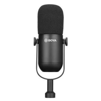 5. Mikrofon dynamiczny BOYA BY-DM500 kardioidalny XLR do podcastów - czarny
