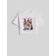 8. T-shirt boxy z nadrukiem dziewczęcy 4F 4FJKAW26TTSHF4426-10S