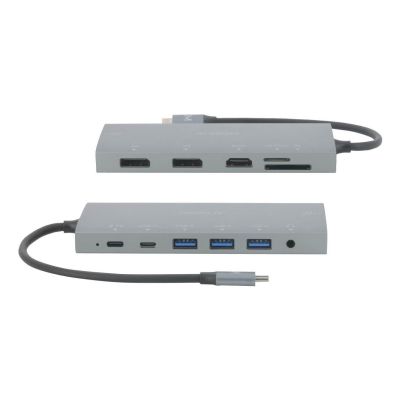 3. Mobilis 020028 stacja dokująca Przewodowa USB 3.2 Gen 1 (3.1 Gen 1) Type-C Szary