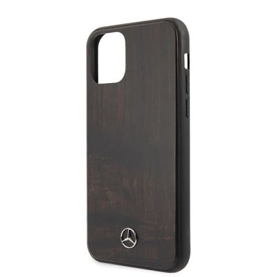 3. Etui Mercedes Wood Line Rosewood na iPhone 11 Pro Max - brązowe