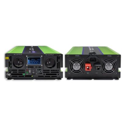 8. QOLTEC PRZETWORNICA NAPIĘCIA MONOLITH | ŁADOWANIE BATERII | UPS | 2000W | 4000W | 12V NA 230V | CZYSTY SINUS | LCD