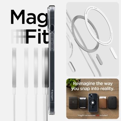 9. Etui Spigen Ultra Hybrid Mag z MagSafe na iPhone 14 Plus - przezroczysto-czarne