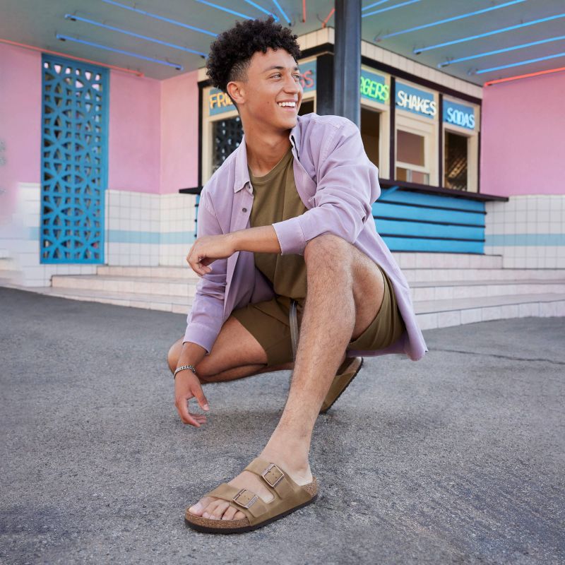 18. Klapki Birkenstock Arizona Soft Footbed Oiled Leather Tabacco Brown narrow wąskie damskie/męskie (0552813)