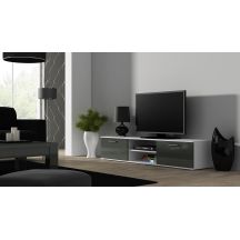 Szafka RTV SOHO 180 biały/ szary połysk