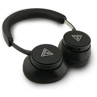 4. Słuchawki nauszne Guess Bluetooth ENC Saffiano Triangle Logo - czarne