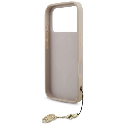 6. Etui Guess 4G Charms Collection MagSafe na iPhone 17 Pro - różowe