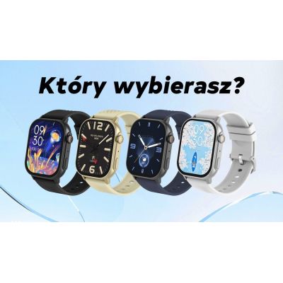 19. Smartwatch Damski GRAVITY GT15-12 Granatowy Pasek Silikonowy + Czarna Bransoleta