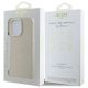 8. Etui Guess Grained Gold Ring MagSafe na iPhone 16 Pro Max - beżowe