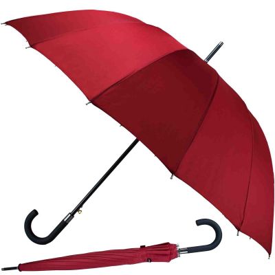 PARASOL DŁUGI PÓŁAUTOMATYCZNY 16 ŻEBER CZERWONY SEMI LINE