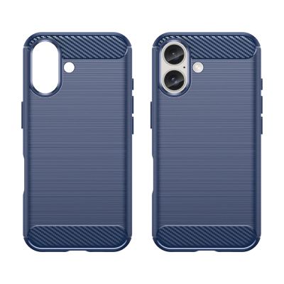 2. Etui silikonowe Carbon Case do iPhone 16 Plus - niebieskie