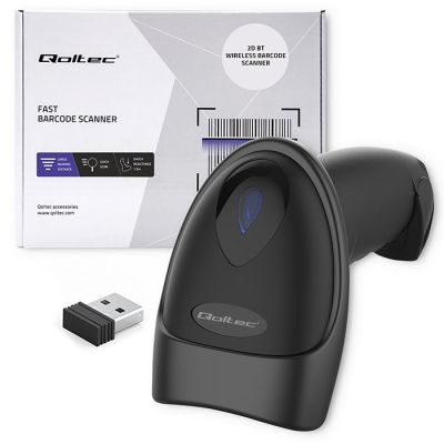 7. Qoltec Skaner czytnik kodów kreskowych i QR | 1D 2D | USB | Bluetooth
