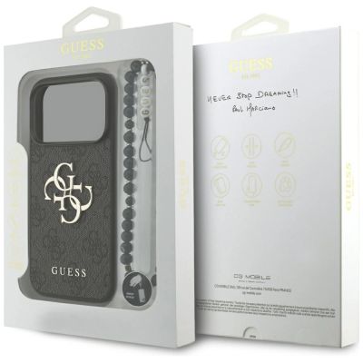 8. Etui Guess 4G Strap 4G Classic Logo na iPhone 17 Pro - czarne