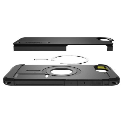 10. Etui Spigen Tough Armor z MagSafe na iPhone 16e / 17e z podstawką - czarne