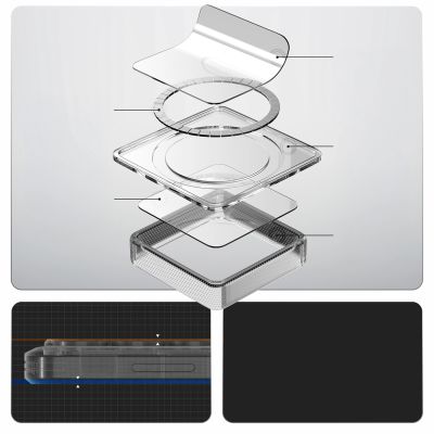 17. Etui Spigen Ultra Hybrid Mag MagSafe na Samsung Galaxy S26 Ultra - przezroczysto-białe
