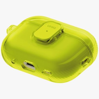 5. Etui UNIQ Glase Pro na AirPods Pro 3 Lock Case - przezroczysto-żółte