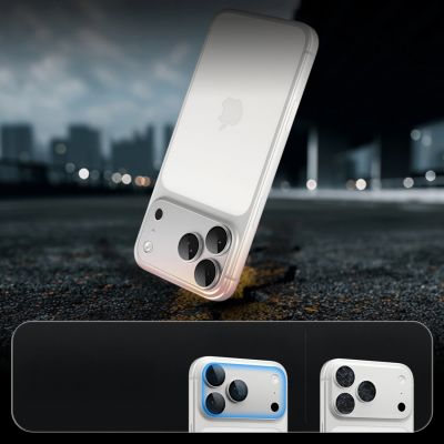 14. Szkło hartowane na aparat Spigen Optik Pro XL GLAS.TR EZ FIT na iPhone 18 Pro - srebrne