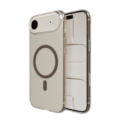 4. Etui Puro Lite Mag TPU+PC kompatybilne z MagSafe na iPhone 17 Air - przezroczyste z brązowym pierścieniem