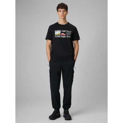 3. T-shirt regular z nadrukiem męski 4F 4FRSS26TTSHM3810-20S
