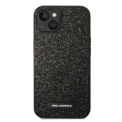 3. Etui Karl Lagerfeld Glitter Plaque Logo na iPhone 14 Plus - czarne