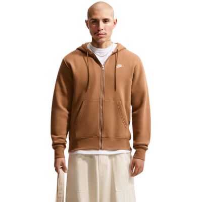 Bluza męska Nike Club BB FZ Hoodie jasny brąz FN3861 270