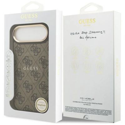 8. Etui Guess 4G PU Classic Logo MagSafe na iPhone 17 Air - brązowe