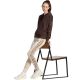 6. Bluza damska adidas Seasonal Essentials Animal Print 3-Stripes Full-Zip Hooded brązowa KV9299