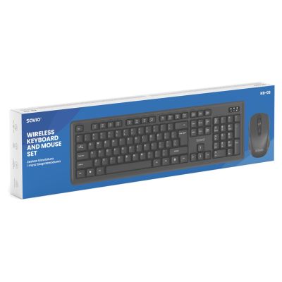 6. SAVIO ZESTAW KLAWIATURA I MYSZ BEZPRZEWODOWA KB-03