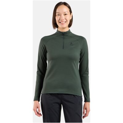 2. Bluza bez kaptura rozpinana Odlo Mid layer 1/2 zip ESSENTIAL LIGHT zielona