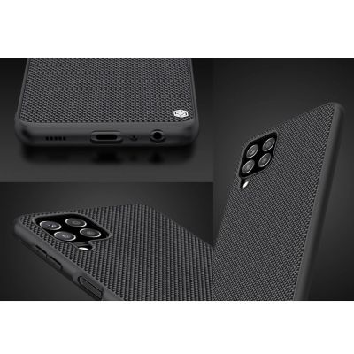 11. Nillkin Textured Case wytrzymałe wzmocnione etui z żelową ramką i nylonem na tyle Samsung Galaxy A22 4G czarny
