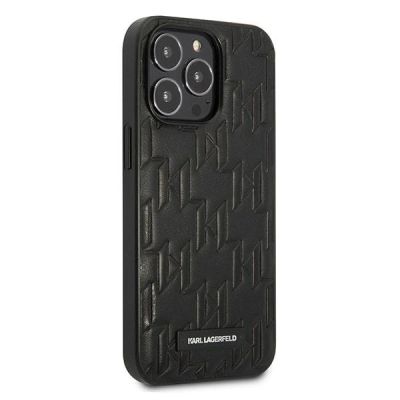 4. Etui Karl Lagerfeld Monogram Plaque na iPhone 13 Pro / iPhone 13 - czarne
