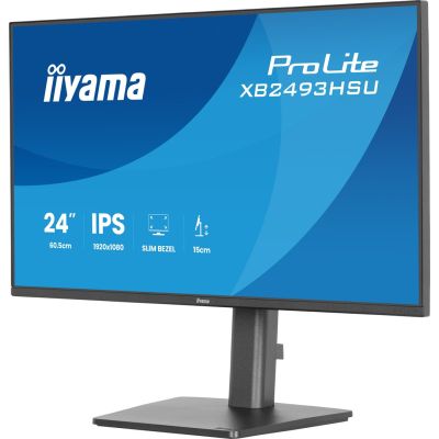 7. iiyama ProLite XB2493HSU-B1 monitor komputerowy 60,5 cm (23.8") 1920 x 1080 px Full HD LED Czarny