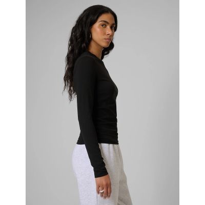 4. Longsleeve slim gładki damski 4F 4FRSS26TLONF658-20S