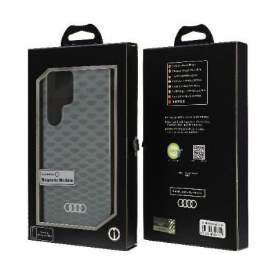 7. Etui Audi IML Stitching Pattern MagSafe Case na Samsung Galaxy S24 Ultra - szare