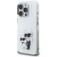 2. Etui Karl Lagerfeld IML Aquarelle Karl & Choupette & Logo na iPhone 16 Pro - białe