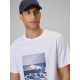 3. T-shirt regular z nadrukiem męski 4F 4FWSS26TTSHM2783-10S