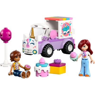 3. LEGO Friends 42675 Samochód dostawczy z tortem w kształcie jednorożca