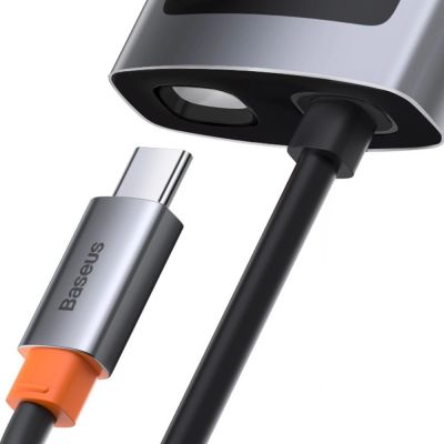 8. Baseus Metal Gleam 4w1 wielofunkcyjny HUB USB Typ C - USB Typ C Power Delivery 100 W / HDMI 4K 30 Hz / USB 3.2 Gen 1 / USB 2.0 (CAHUB-CY0G)
