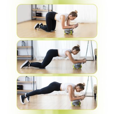 12. KA08 GRAY ABS AUTOMATYCZNE KOŁO DO ĆWICZEŃ MIĘŚNI BRZUCHA Z WYŚWIETLACZEM LCD I ŁADOWANIEM HMS