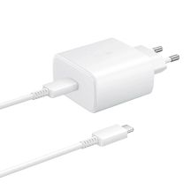 Ładowarka sieciowa Samsung EP-TA845EWE 45W z kablem USB-C Samsung EP-DW767JWE 45W 1,8m (OOB Bulk - opakowanie zastępcze) - biała
