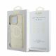4. Etui Guess Saffiano Peony Classic Logo MagSafe na iPhone 16 Pro - złote