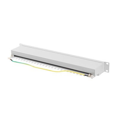 7. LANBERG PATCH PANEL 24 PORT 1U 19" KAT.6A FTP SZARY PPSA-1024-S